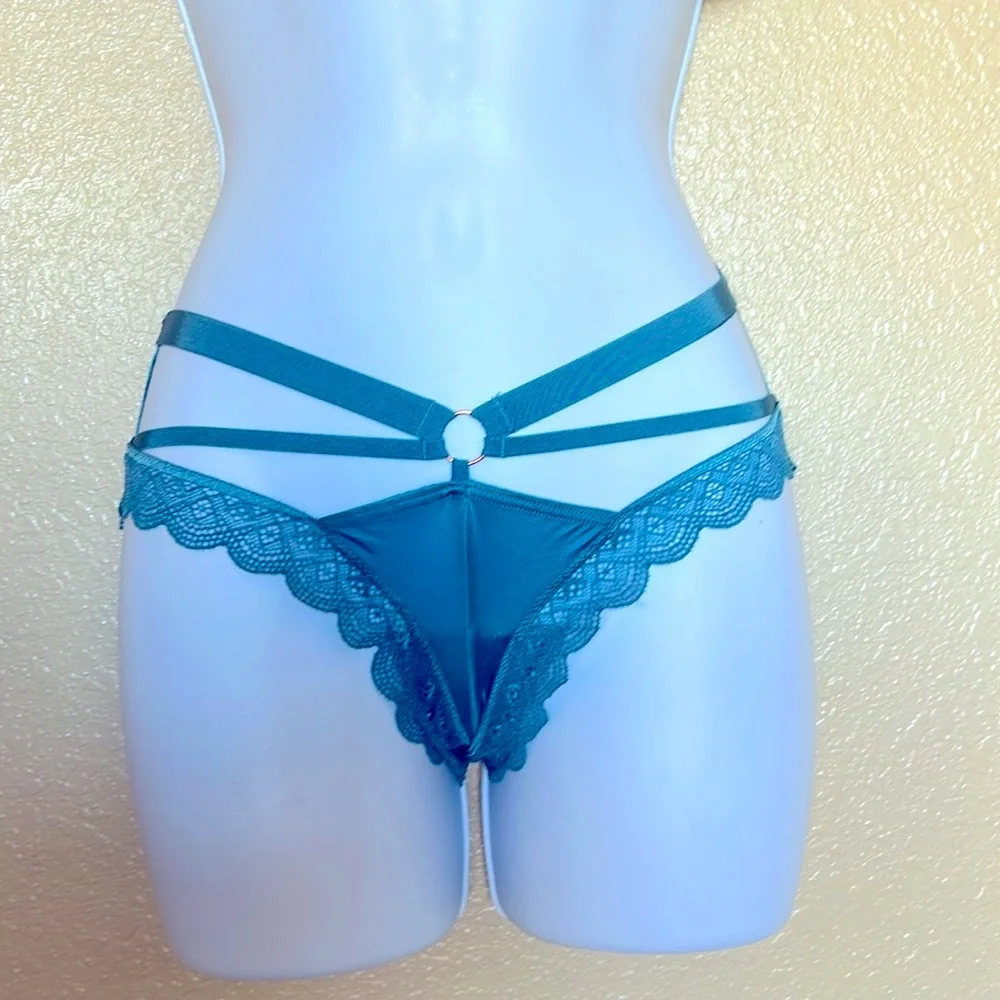 Very Sexy Strapy Hardware Lace Cheeky Panty XS NWT Victoria Secret Limited Edit